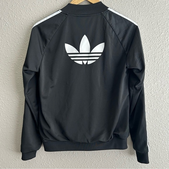 Adidas Originals black trefoil full zip track jacket‎ - Picture 2 of 9